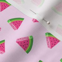 (small scale) watermelons (pink)- summer fruit fabric - LAD19