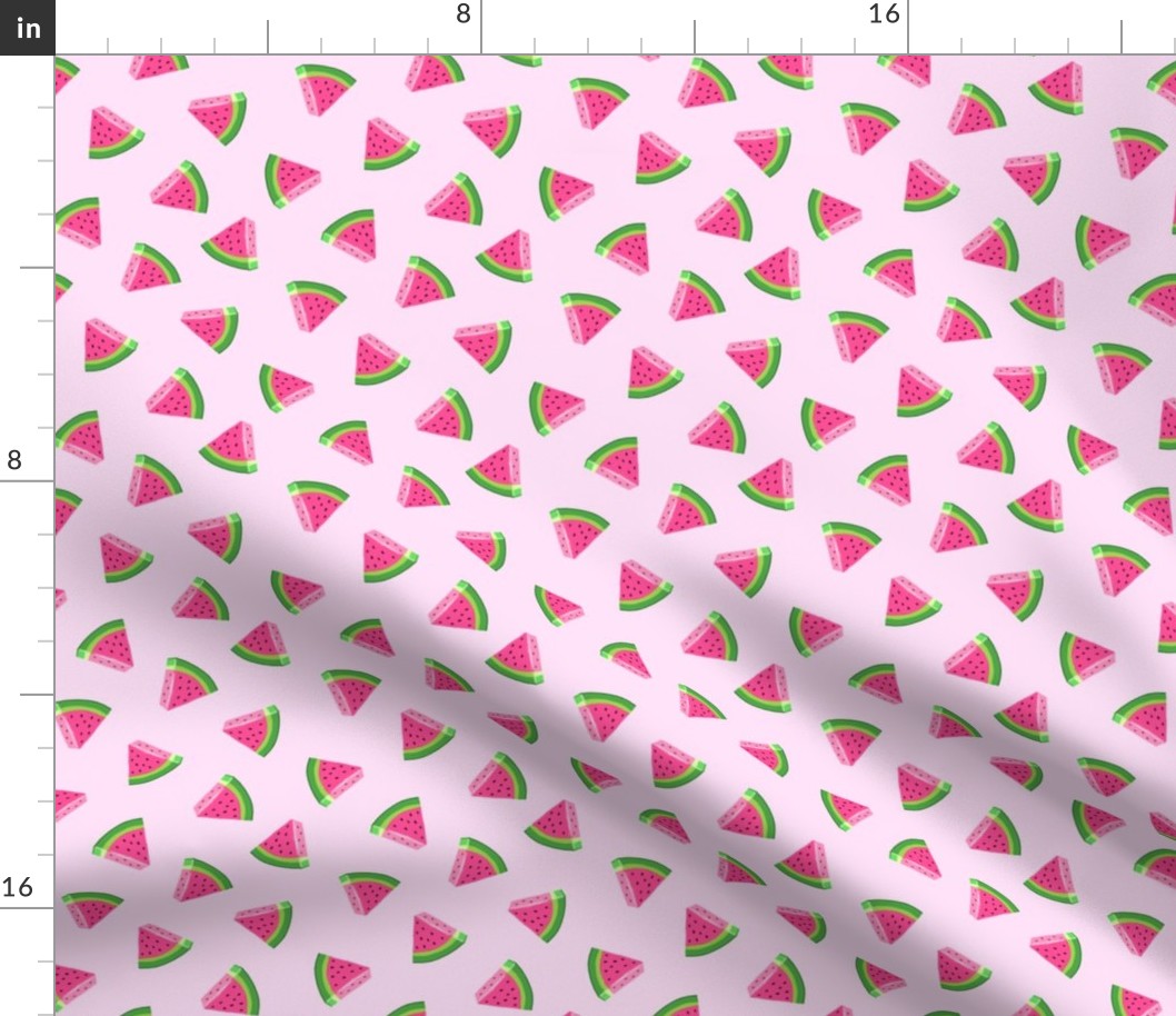 (small scale) watermelons (pink)- summer fruit fabric - LAD19