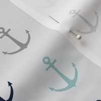 anchors - multi colored blue and navy on grey - LAD19