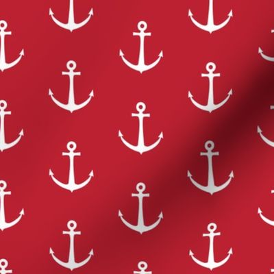 anchors - red nautical - LAD19