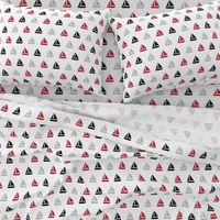 sailboats - nautical - black and red  LAD19