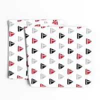 sailboats - nautical - black and red  LAD19