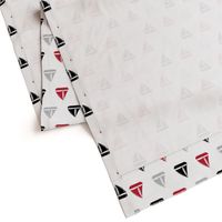 sailboats - nautical - black and red  LAD19