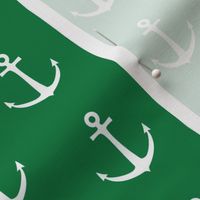 anchors - green nautical - LAD19