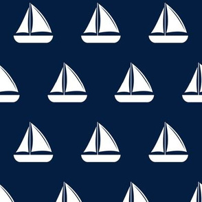 sailboats - nautical - navy LAD19