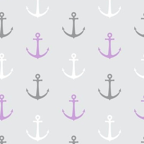 anchors - multi grey and purple  - LAD19
