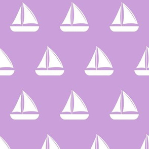 sailboats - nautical - purple  LAD19