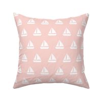 sailboats - nautical - pink  LAD19