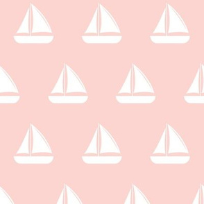 sailboats - nautical - pink  LAD19