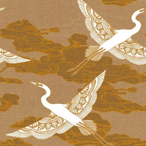 Egrets {Antique Gold}