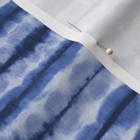 Horizontal indigo blue stripes shibori tie dye