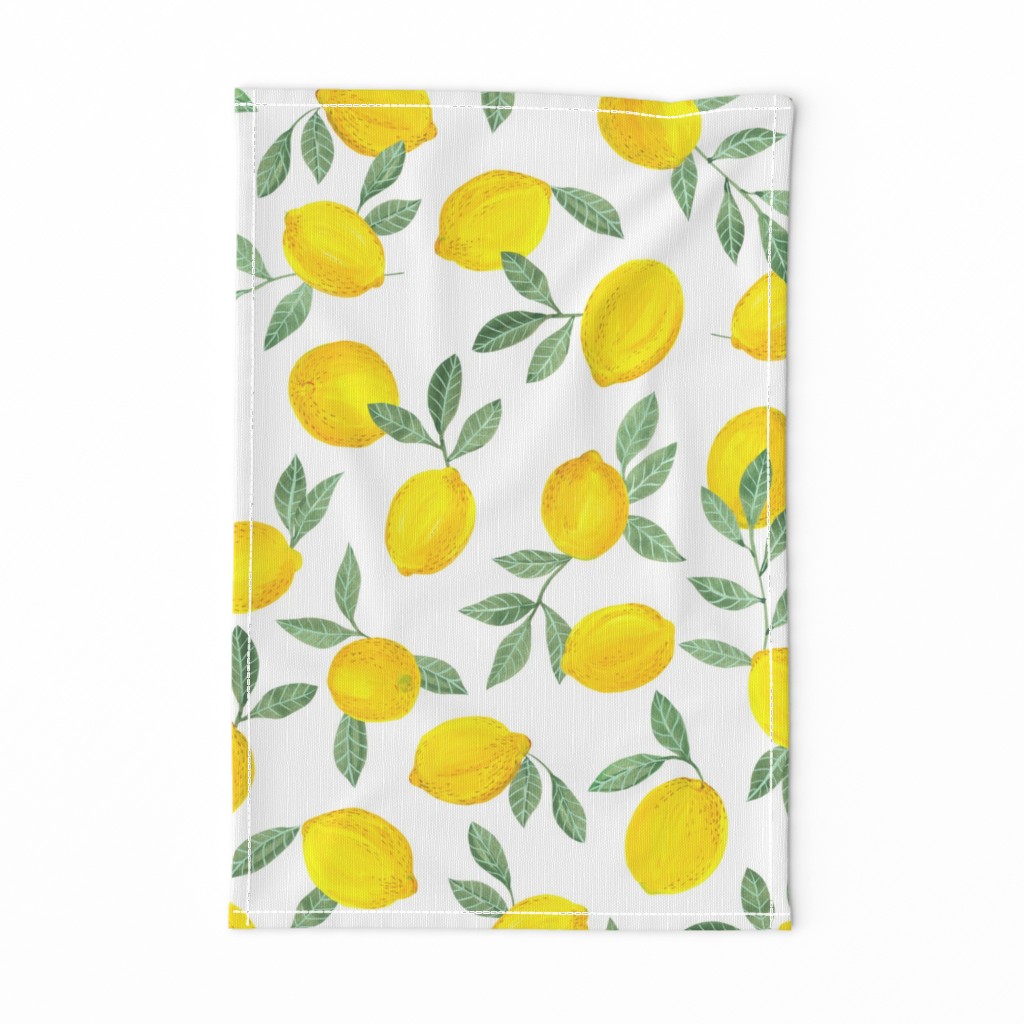 Lemons pattern fabric