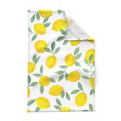 Lemons pattern fabric