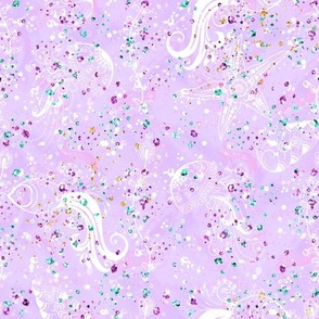 Confetti Glitter on lilac purple 
