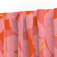 Tropicana Banana Leaves in Coral Spice