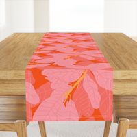Tropicana Banana Leaves in Coral Spice
