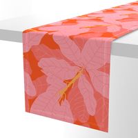 Tropicana Banana Leaves in Coral Spice