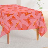 Tropicana Banana Leaves in Coral Spice