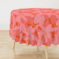 Tropicana Banana Leaves in Coral Spice