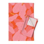 Tropicana Banana Leaves in Coral Spice