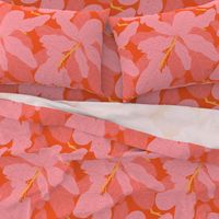 Tropicana Banana Leaves in Coral Spice