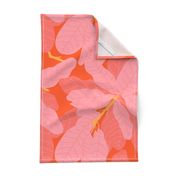 Tropicana Banana Leaves in Coral Spice