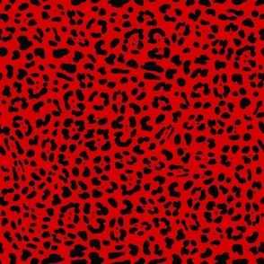 Punk Rock Crimosn Red Leopard