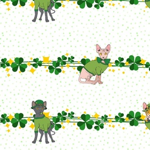 St Patricks Day Sphynx Cats