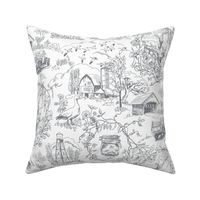Country Living Toile Medium Gray Large