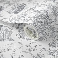 Country Living Toile Medium Gray Large