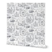 Country Living Toile Medium Gray Large