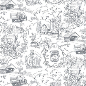 Country Living Toile Medium Gray Large