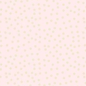 Twinkling Dots of Ghost Gum Grey on Misty Pink - Medium Scale