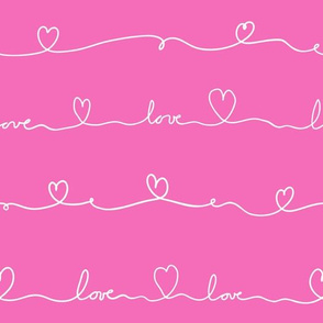 love doodle pink with white