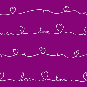 love doodle purple with white