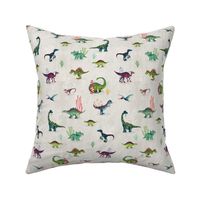 Colourful Ditsy Dinosaurs