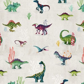 Colourful Ditsy Dinosaurs