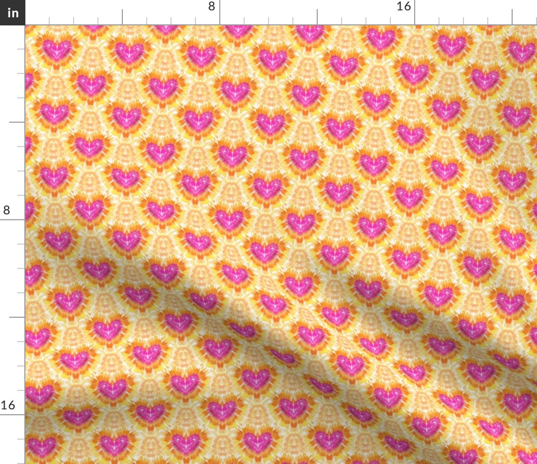 Pink Heart Tie Dye (small scale)
