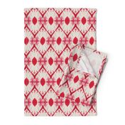 Shibori diamond in candy red