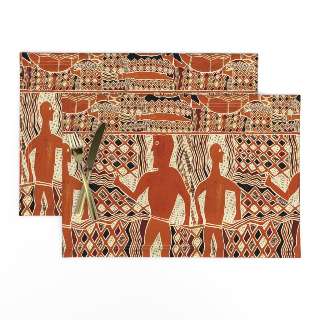 Aborigine Tribal Folk Art Wallpaper