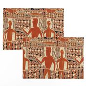 Aborigine Tribal Folk Art Wallpaper