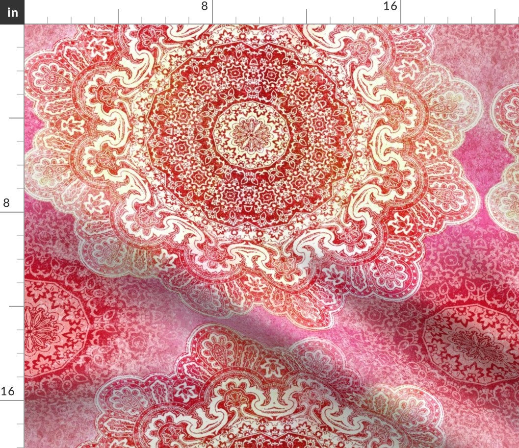 pink paisley mandala 