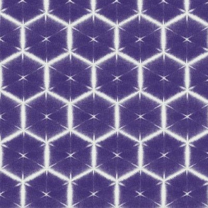 Shibori honeycomb in dark purple