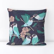 Boho Paradise Lovebirds  dark grey