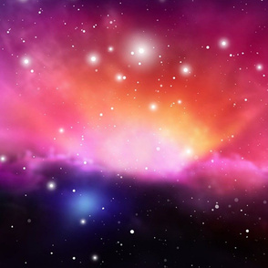Sunset sky Outer space stars Pink/Orange Bright light 