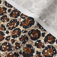 leopard cheetah glitter Dark Caramel/Black