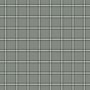 Pretty Plaid 1in: Forest Green, Gray Green & Cream Plaid