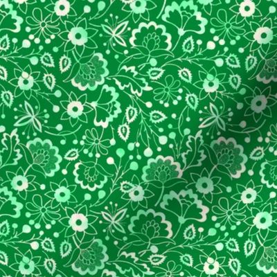 american floral grass green