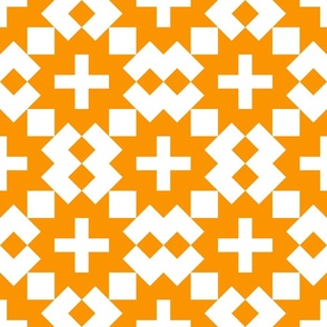 Starlight and Crosses-cheddar orange and white