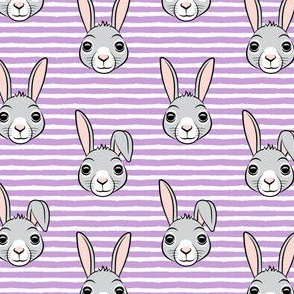 (1.75" scale) easter bunny - purple stripes - bunnies LAD19BS